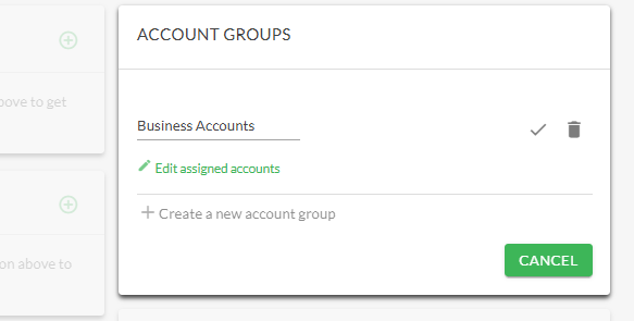 How do I create and change and Account Group Screenshot 4