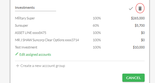 How do I create and change and Account Group Screenshot 9