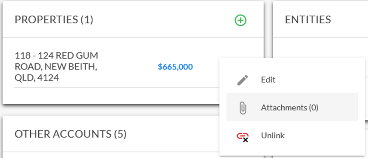 Property Options Menu Attachments Property Options Menu Attachments
