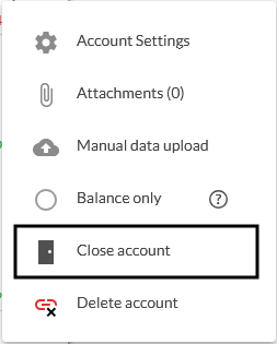 close account close account