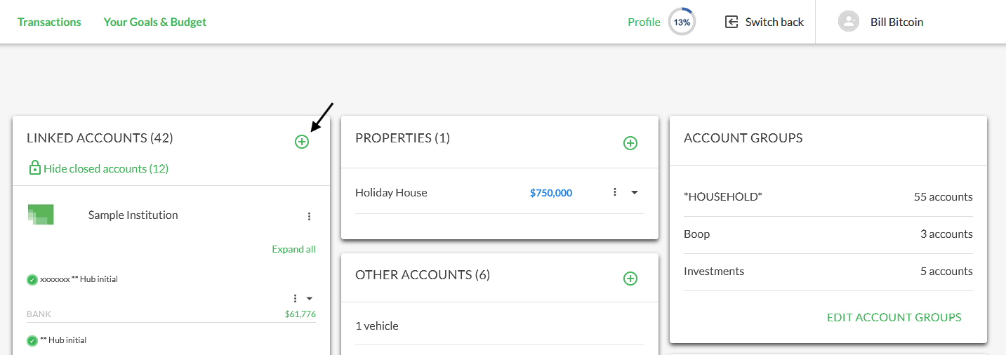 Link Financial Accounts Link Financial Accounts