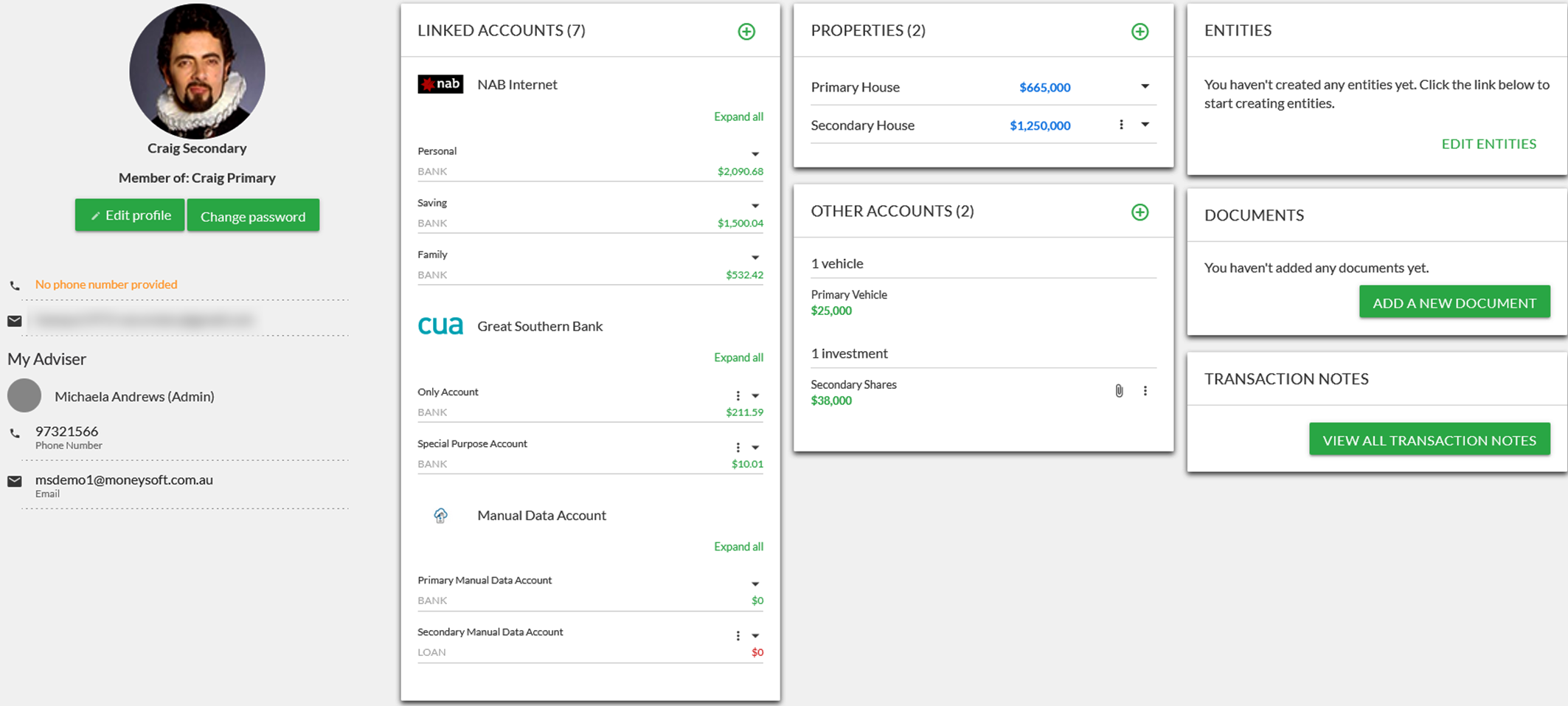 Accounts View