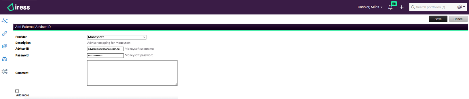 Password and Username Password and Username
