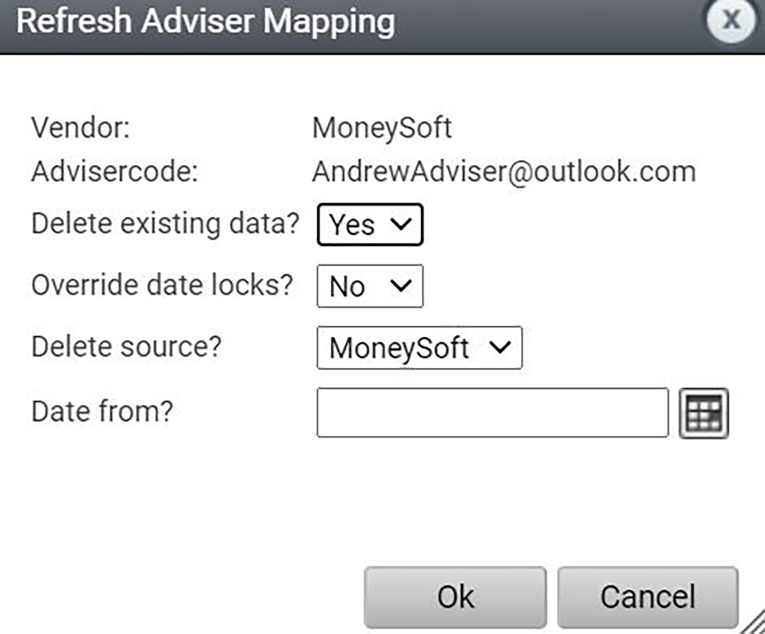 Refresh Adviser Mapping Refresh Adviser Mapping