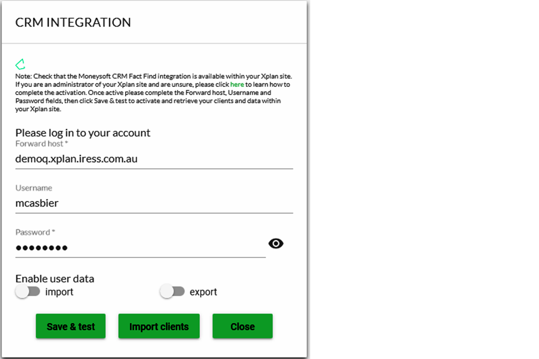 XPlan CRM Itegration Module 01